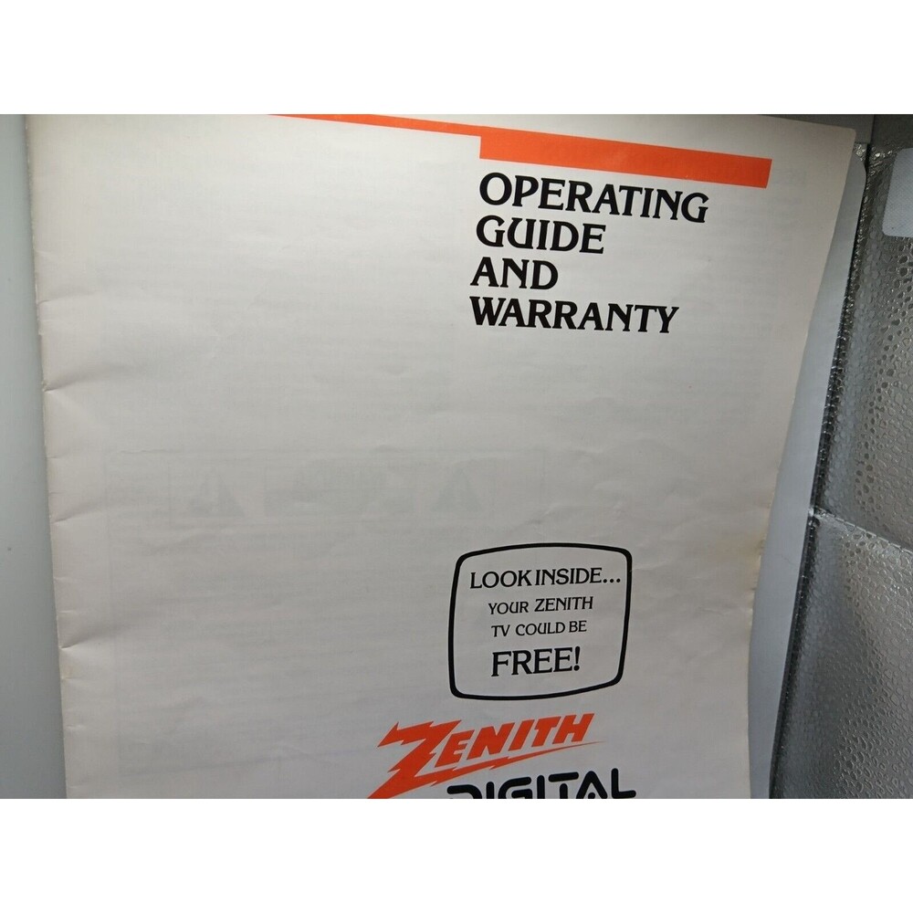 Zenith VHS VCR Operating Guide & Zenith Advanced System 3 Color TV guide Antenna - Picture 2 of 8